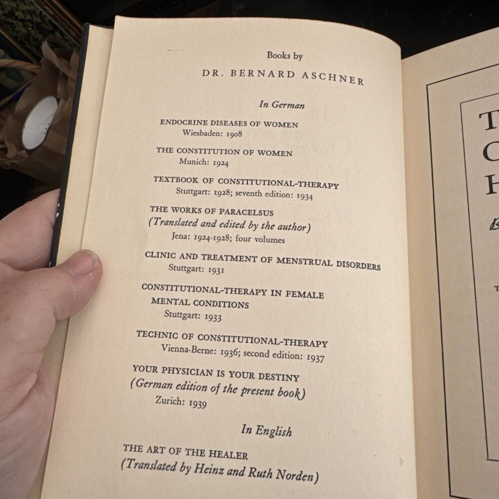 The Art of the Healer Bernard Aschner MD 1st Ed Holistic Medicine 1942 - Picture 5 of 14